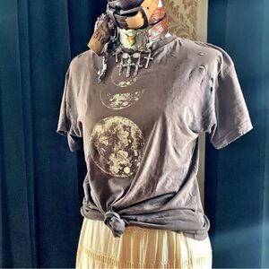 Moon Phases Distressed T-Shirt